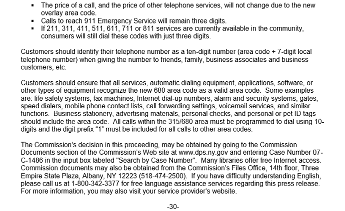 315/680 Area Code Overlay Starts Feb. 11th; What You Need to Know